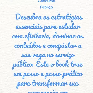 Imagem de capa para o Ebook Como Passar em Concurso Público