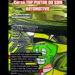 Imagem de capa para o Curso online Top Pintor do Som Automotivo (Grafite, pintura 3d)