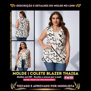 Imagem de capa para o Curso online ⭕❌✨[Molde em PDF] - Colete Blazer Thaisa. ID 3976035 [P ao G5]✨