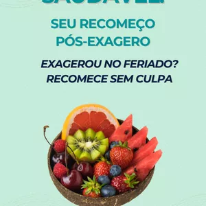 Imagem de capa para o Ebook Reset Saudável - Seu recomeço pós-exagero
