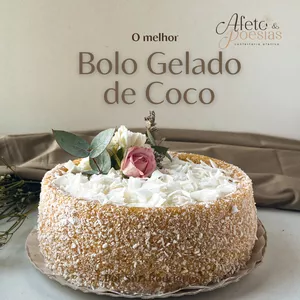 Bolo de Coco Afeto & Poesias 