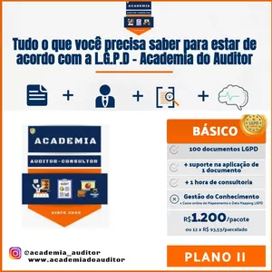 Imagem do curso LGPD 10.0 - PLANO BÁSICO - METODOLOGIA E DOCUMENTOS