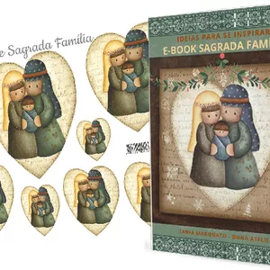 Imagem de capa para o Curso online COMBO ESPECIAL: Papel de Decoupage Sagrada Família + Apostila com Passo-a-Passo + Gravação das Aulas de Peças de Natal