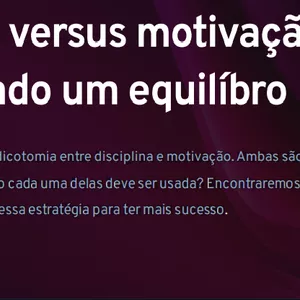 Imagem de capa para o Ebook Motivação ou Disciplina ?