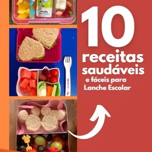 Imagem de capa para o Ebook Lancheira Mágica: 10 Receitas Fáceis e Saudáveis para a Escola