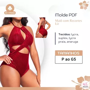Imagem de capa para o Ebook MOLDE MAIÔ COM RECORTES LIZ