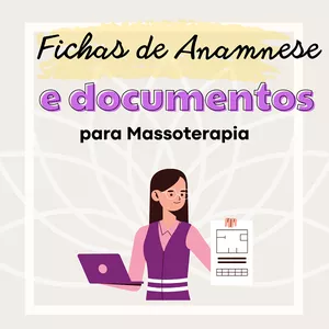 Imagem de capa para o Ebook Fichas de anamnese e documentos para Massoterapeutas