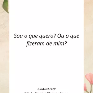 Imagem de capa para o Ebook Sou o que quero? Ou o que fizeram de mim?