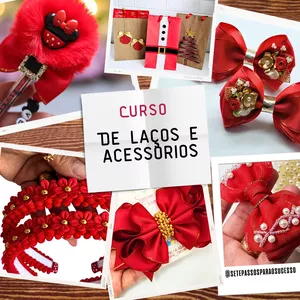 Imagem de capa para o Curso online Curso Coleção de Natal Encanto Laços e Acessórios