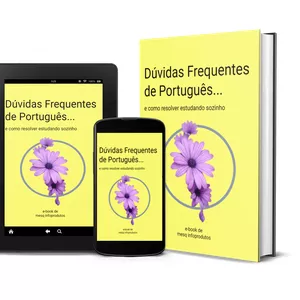 Imagem de capa para o Ebook Dúvidas Frequentes de Português... e como resolvê-las estudando sozinho