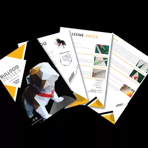 Imagen de portada para Curso online Plantilla papercraft Bulldog Ingles 