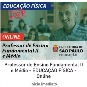 Imagem de capa para o Curso online Professor de Ensino Fundamental II e Médio - EDUCAÇÃO FÍSICA - Online