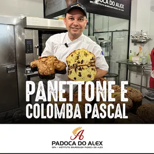 Imagem de capa para o Curso online Panettone e Colomba Pascal - Padoca do Alex