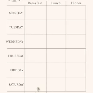 Cover image for Online course WEEKLY MEAL PLANNER editable - Organize your meals with style and comfort