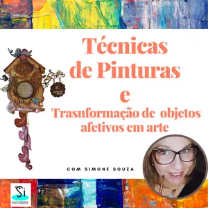 Imagem de capa para o Curso online Técnicas de Pinturas e transformação de objetos afetivos em arte