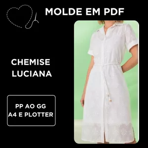 Imagem de capa para o Ebook Molde em PDF - Chemise Luciana