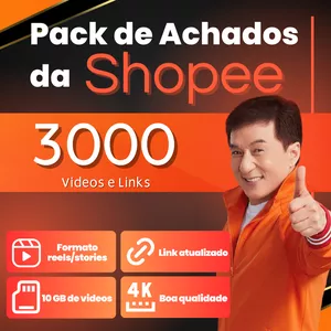 Imagem de capa para o Ebook Maior pack de Videos e Links pra Afiliados shopee
