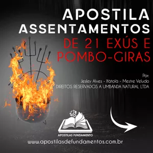 Imagem de capa para o Ebook APOSTILA 21 ASSENTAMENTOS DE EXÚS DE QUIMBANDA