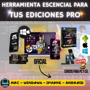 Imagen de portada para Curso online 🎬Mega Pack CAPCUT Pro Oficial | año |Bonos: Cursos + Efectos y Videos GRATIS