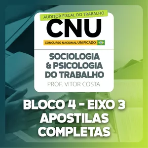 Imagem de capa para o Curso online APOSTILAS DE REVISÃO: Sociologia e Psicologia do Trabalho para AFT no CNU - Eixo 3