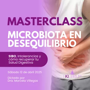 Imagen de portada para Evento online Microbiota en Desequilibrio: SIBO, Intolerancias y Cómo Recuperar tu Salud Digestiva