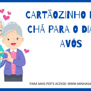 Imagem de capa para o Ebook Cartãozinho Porta Chá para o Dia dos Avós