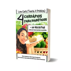 Imagem do curso Low Carb (TEORIA X PRÁTICA) - 4 Cardápios Para Diabéticos + 20 Receitas Para Baixar A Glicemia
