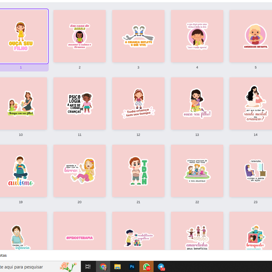 Imagem do curso Figurinhas Psicologia Infantil