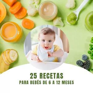 Imagen de portada para Ebook 25 Recetas para Bebés de 6 a 12 meses