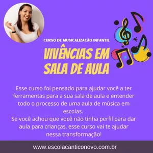 Imagem de capa para o Curso online Musicalização Infantil - Vivências em Sala de Aula