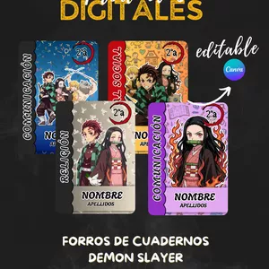 Imagen de portada para Ebook PORTADAS DE CUADERNOS A4 - DEMON SLAYER