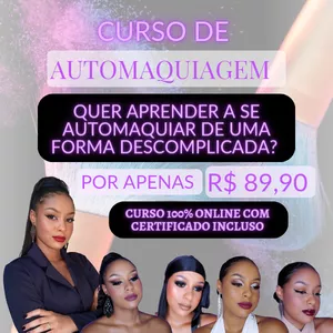 Imagem de capa para o Curso online Curso de Automaquiagem por Tamires Alves 