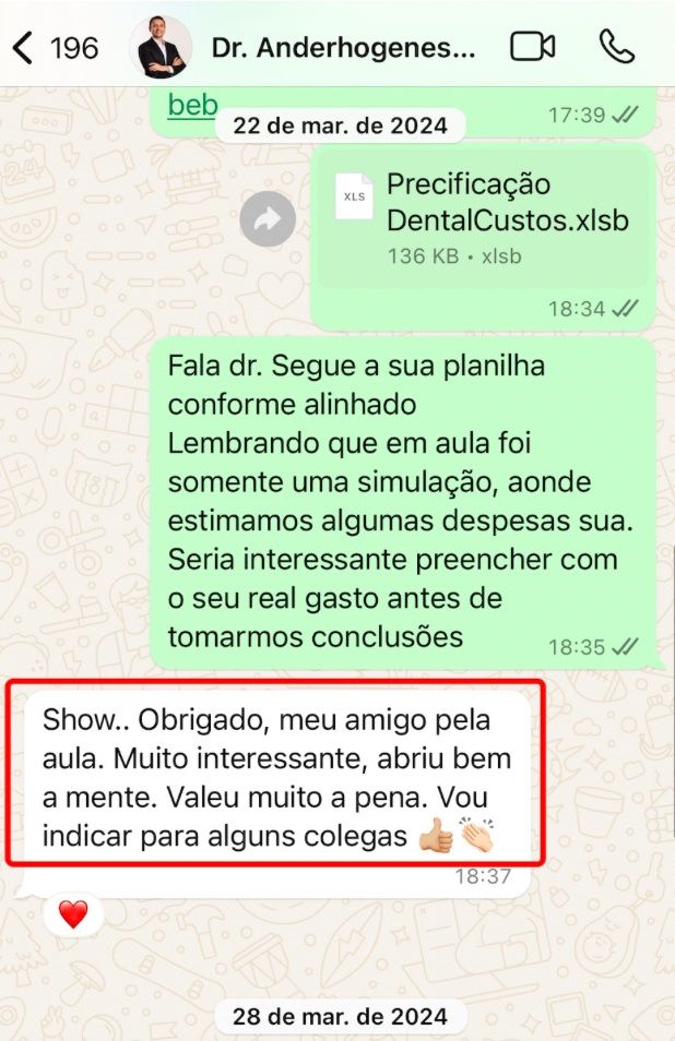 Curso de Precificação Odontológica da DENTALCUSTOS — imagem 3