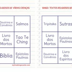 Imagem de capa para o Ebook BINGO TEXTOS RELIGIOSOS DE VÁRIAS CRENÇAS