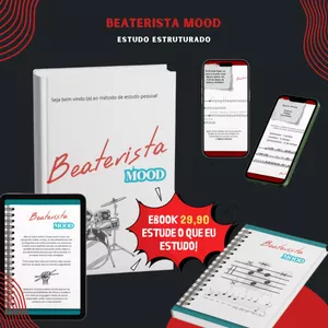 Imagem de capa para o Ebook Beaterista Mood - Estudo Estruturado de Bateria