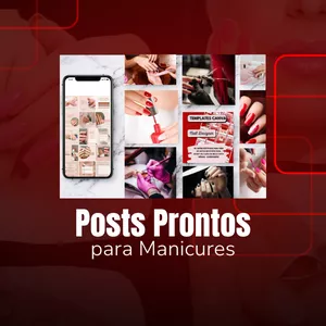 Imagem de capa para o Curso online Posts prontos para Manicure