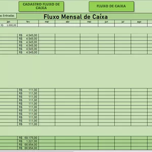 Imagem de capa para o Curso online Planilha de Fluxo de Caixa - Completa