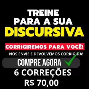 Imagem de capa para o Ebook CORRIGIMOS A SUA REDAÇÃO - PACOTE COM 6 DISCURSIVAS!