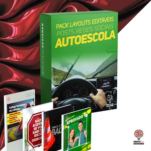 Imagem de capa para o Curso online PACK - POSTS REDES SOCIAIS - AUTOESCOLA (PSD)