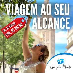 Imagem de capa para o Curso online VIAGEM AO SEU ALCANCE - Vídeo aulas + PDF + Roteiro Bônus