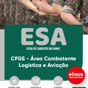 Imagem de capa para o Ebook Apostila ESA 2025 - Curso de Formação de Sargento - Combatente/Logística e Aviação