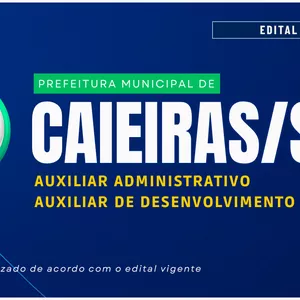 Imagem de capa para o Curso online Aprovei Prefeitura Caieiras Auxiliar Administrativo | Auxiliar de Desenvolvimento Infantil  