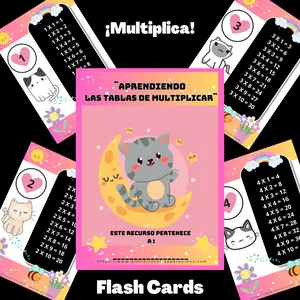 Imagen de portada para Ebook MULTIPLICACIÓN FLASH CARDS ¨Aprendiendo las tablas de multiplicar del 1 al 10¨