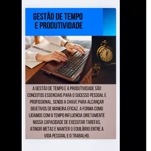 Imagem de capa para o Ebook Gestão de tempo e produtividade 