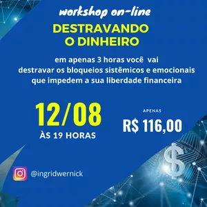 Imagem de capa para o Curso online Workshop Destravando o Dinheiro 