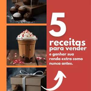 Imagem de capa para o Ebook 5 receitas para renda extra: O ouro em pequenos pedaços de doce.