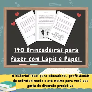 Imagem de capa para o Ebook ESCOLINHA DE PAPEL - 140 Brincadeiras para fazer com lápis e papel