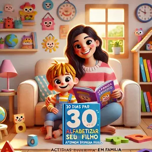 Imagem de capa para o Ebook 30 dias para alfabetizar seu filho em casa
