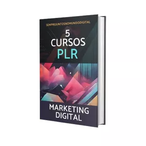 Imagem de capa para o Ebook 5 cursos plr em video