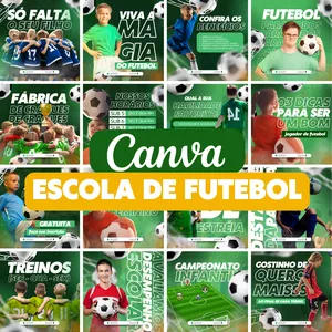 Imagem de capa para o Curso online CANVA ESCOLINHA DE FUTEBOL